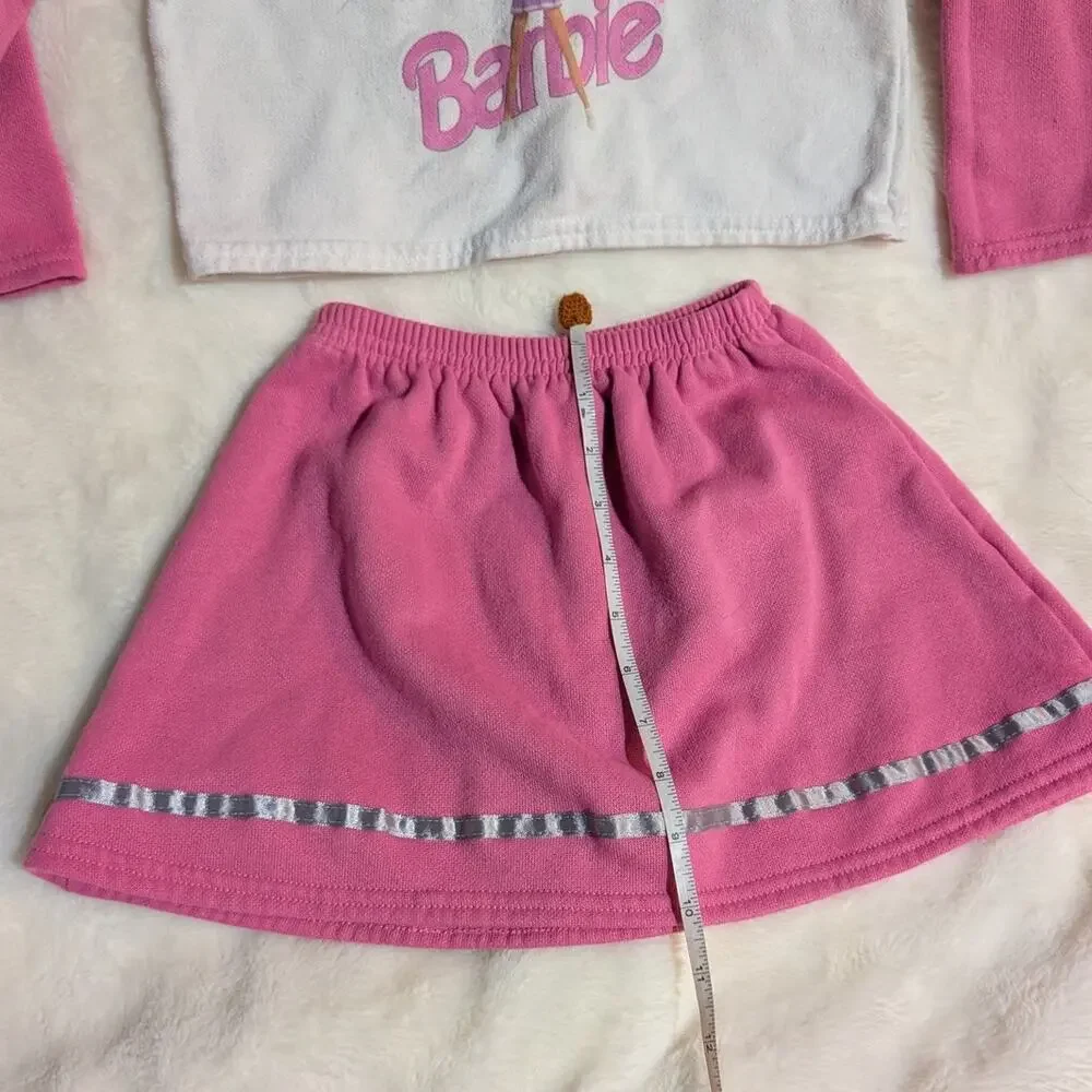 Vintage Barbie | Cheerleader Sweatshirt & Fleece Skirt Outfit Set | Girls 4